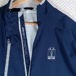Zero Restriction Tour Series Jacket Large Black Golf Windbreaker Wolf Run READ